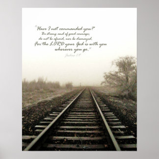 Winter Tracks and Scripture 16x20 Gloss-Poster Poster