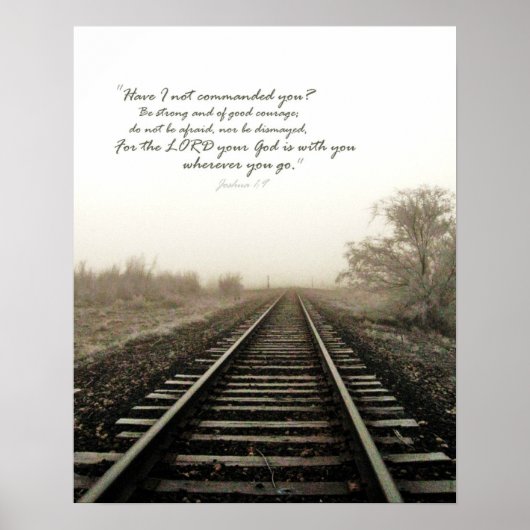Winter Tracks and Scripture 16x20 Gloss-Poster Poster (Voorkant)