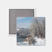 Winter Trail Kerstmagneet Magneet (Voorkant / Achterkant)