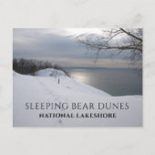 Winter Trail Lake Michigan, SLeeping Beer Dunes Briefkaart (Voorkant)