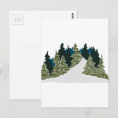 Winter Trail Scene Briefkaart (Voorkant / Achterkant)