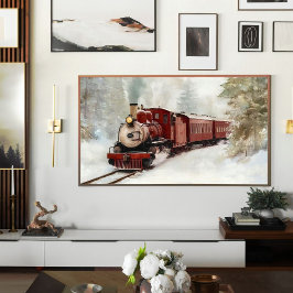 Winter Train Journey Print | Samsung Frame TV Art