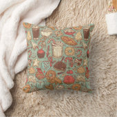 Winter Treats & Drinks Pattern | Cozy Café Holiday Kussen (Deken)