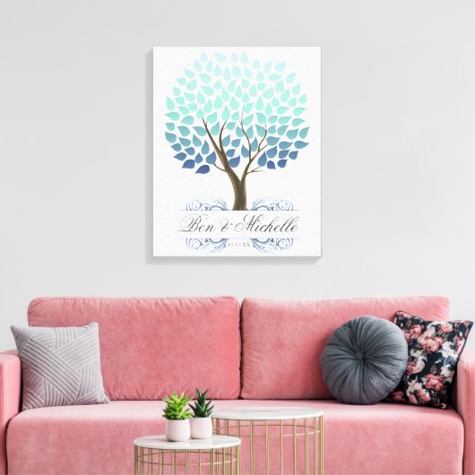Winter Tree -100 Signature Canvas Guest Book (Insitu (Woonkamer))