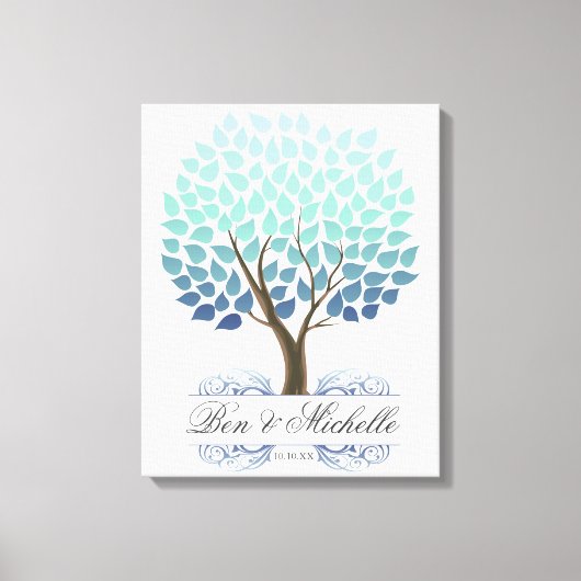 Winter Tree -100 Signature Canvas Guest Book (Voorkant)