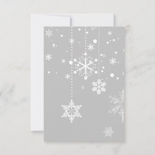 Winter Tree Baby shower Dank je kaart (Achterkant)