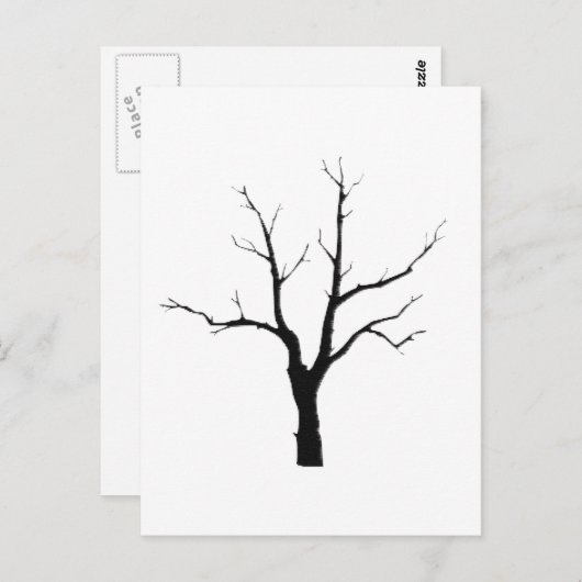 Winter Tree Black and White Set Briefkaart (Voorkant / Achterkant)