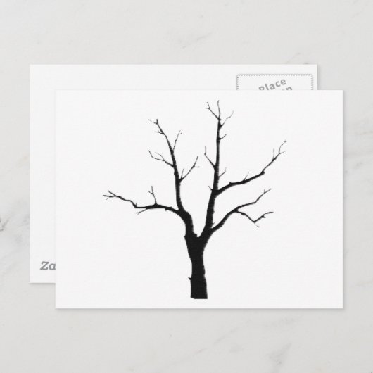 Winter Tree Black and White Set Briefkaart (Voorkant / Achterkant)