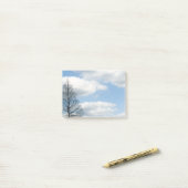Winter Tree Blue Cloud Sky Post-it® Notes (Op bureau)