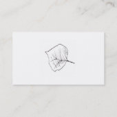 Winter Tree Botanische Zwarte Tekening Natuur Art Visitekaartje (Achterkant)