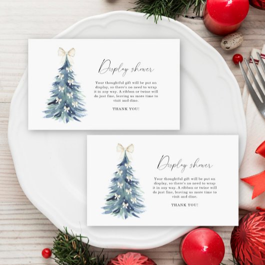 Winter Tree Bow - display douche Informatiekaartje