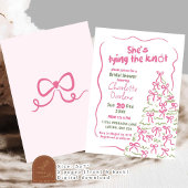 Winter Tree Bow Tying The Knot Vrijgezellenfeest Kaart