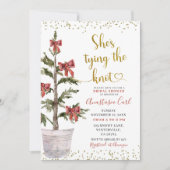 Winter Tree Bow Ze bindt het knoop vrijgezellenfee Kaart (Voorkant)