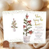 Winter Tree Bow Ze bindt het knoop vrijgezellenfee Kaart