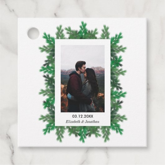 Winter Tree Branches Bedankjes Labels (Voorkant)