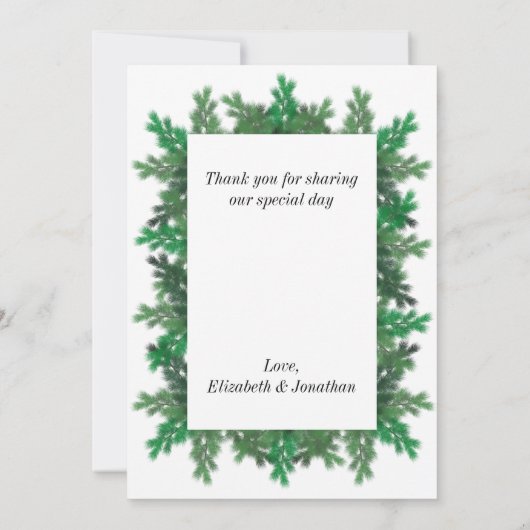 Winter Tree Branches Bedankkaart (Achterkant)