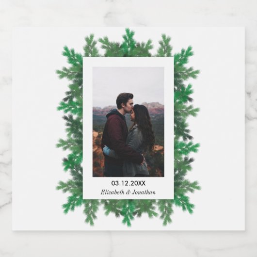 Winter Tree Branches Bier Etiket (Enkel label)