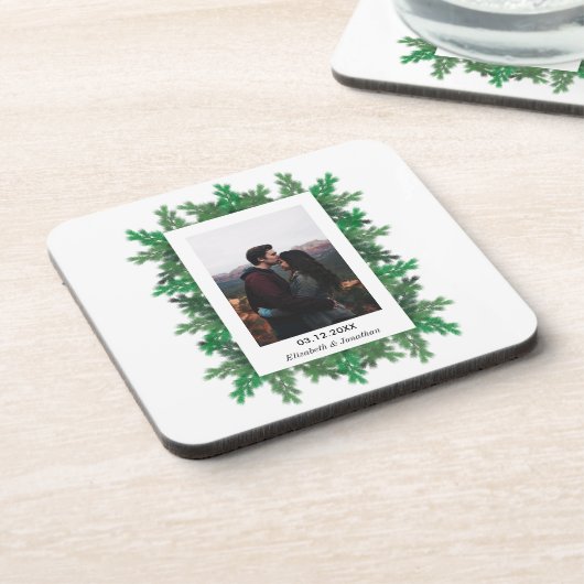 Winter Tree Branches Bier Onderzetter (Linkerzijde)