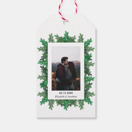 Winter Tree Branches Cadeaulabel (Achterkant)