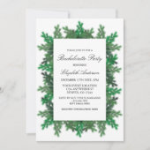 Winter Tree Branches Foto Bachelorette Party Kaart (Voorkant)