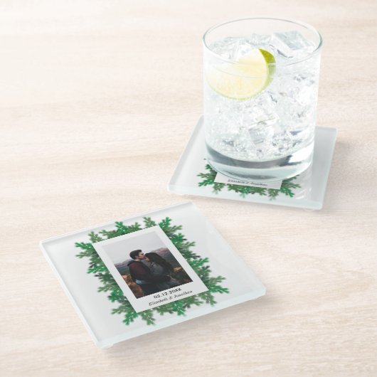 Winter Tree Branches Glazen Onderzetter (Schuin)