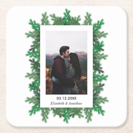 Winter Tree Branches Kartonnen Onderzetters (Voorkant)