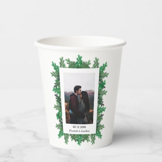 Winter Tree Branches Papieren Bekers (Voorkant)