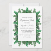 Winter Tree Branches Photo Engagement Party Kaart (Voorkant)