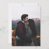 Winter Tree Branches Photo Engagement Party Kaart (Achterkant)