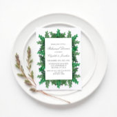 Winter Tree Branches Photo Rehearsal Dinner Kaart