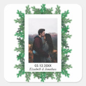 Winter Tree Branches Vierkante Sticker (Voorkant)