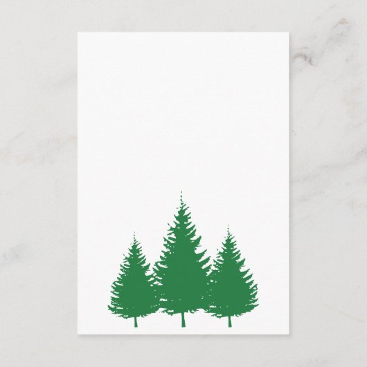 Winter Tree Branches Vrijgezellenfeest Registry Informatiekaartje (Achterkant)