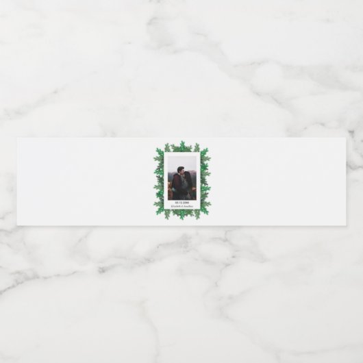 Winter Tree Branches Waterfles Etiket (Enkel label)