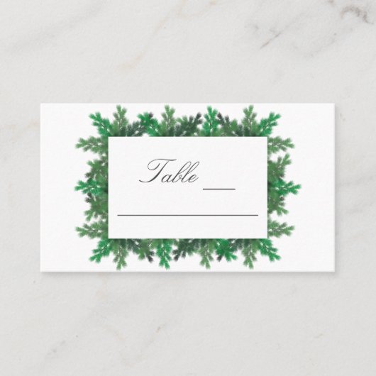 Winter Tree Branches Wedding Plaatskaartje (Voorkant)