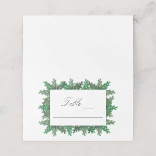 Winter Tree Branches Wedding Plaatskaartje (Buitenkant ongevouwen)