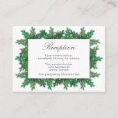 Winter Tree Branches Wedding Reception Kaart (Voorkant)