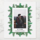 Winter Tree Branches Wijn Etiket (Enkel label)