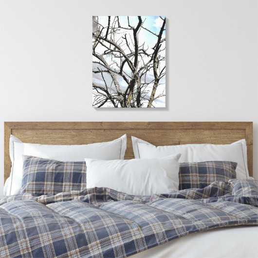 WINTER TREE CANVAS AFDRUK (Insitu (Slaapkamer))