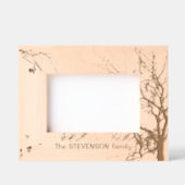 Winter Tree Family Name Laser geëtst Afbeelding Li Gegraveerde Lijstjes (Voorkant)