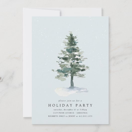 Winter Tree Holiday Card Kaart (Voorkant)