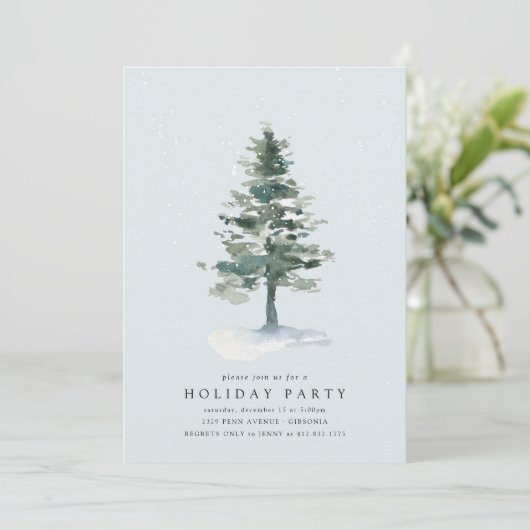 Winter Tree Holiday Card Kaart (Staand voorkant)