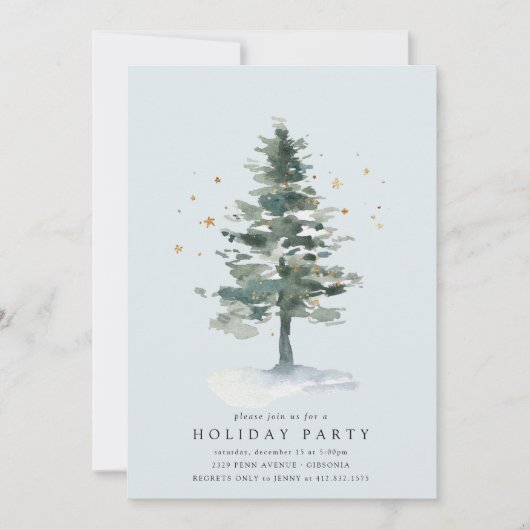 Winter Tree Holiday Kaart (Voorkant)