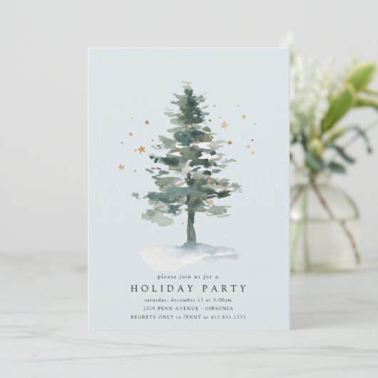 Winter Tree Holiday Kaart (Staand voorkant)