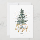Winter Tree Holiday partijuitnodiging Kaart (Achterkant)