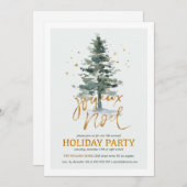Winter Tree Holiday partijuitnodiging Kaart (Voorkant / Achterkant)