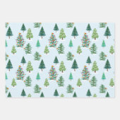 Winter Tree Holiday Trio Cadeauverpakking Inpakpapier Vel (Voorkant)