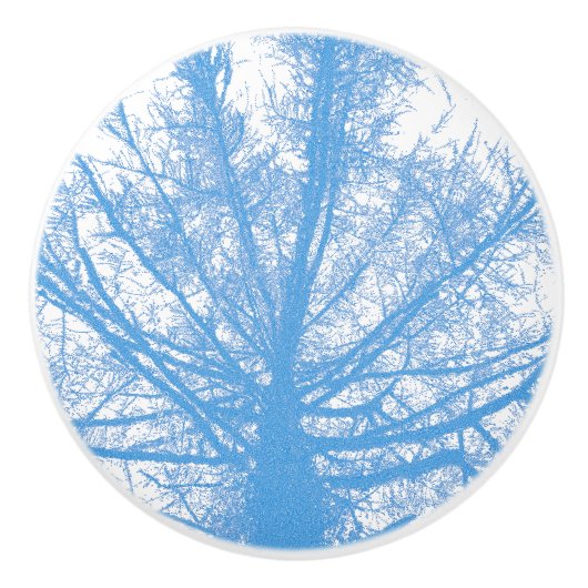 WINTER TREE KERAMISCHE KNOP (Voorkant)