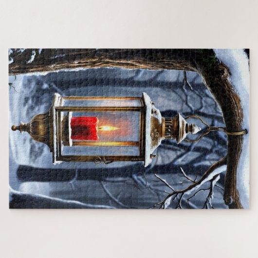 Winter Tree Lantern Puzzel (Horizontaal)