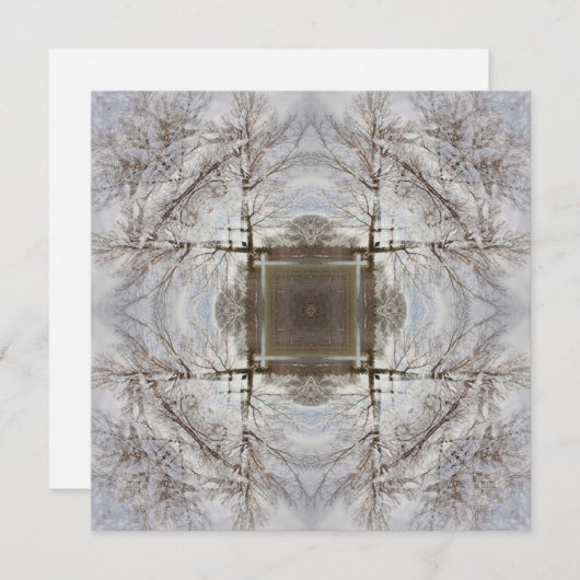 Winter Tree Mandala Art Kaart (Voorkant / Achterkant)