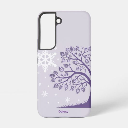 Winter Tree Melody Galaxy Hoesje Samsung Galaxy Hoesje (Achterkant)